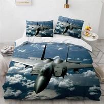 Airplane Flying Plane Aircraft Sky Bedding Set Bedroom Soft Modern Bedspreads Comefortable Duvet Cover Quilt Cover Pillowcase 70x133cm 3pcs