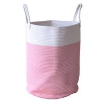Cotton Thread Basket Home Finishing Cotton rope Storage Basket large Store L rožinė