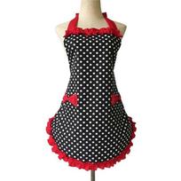Fashion Bowknot Aprons Chefs Apron Waitress Apron for Kitchen Cooking Restaurant Women's Cake Apron Adjustable Chefs Apr raudona