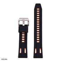 STAPELP High Density Silicone Watch Strap 20mm 22mm Rubber Double Colors Sport Waterproof Two Tone Silicone Watch Band 20mm