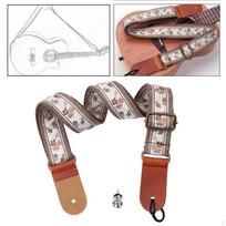 Reguliuojamas ukulelės dirželis (75-127cm), Nešiojamas su galiniu kaiščiu, skirtas klasėms, lauko pamokoms, Style C black