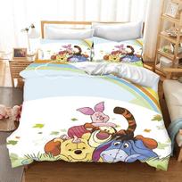 Mikė Pūkuotukas 3 dalių 1 patalynės užvalkalas Vienas komplektas Lovos patalynė Comforte Luxus Išskirtinė gimtadienio dovana Poliesteris Namų dekoras 135x200cm