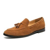 Spring Plus Size 48 Niche Fashion Men's Lazy Outdoor Leather Driving Shoes 41 geltona