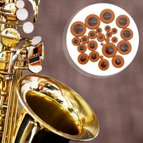 Sax Pads Multi Size Alto Sax Pads Professional Leather Saxophone Cushions Sax Leather Pads for Sax Enthusiasts Players China Mainland