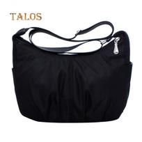 Casual Women Nylon Waterproof Sling Shoulder Bag Large Capacity Crossbody Bag Casual Portable black