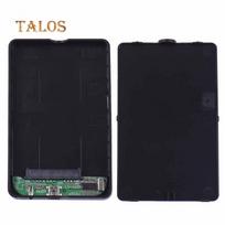 USB 2.0 Išorinis 2,5 colio SATA HDD kietojo disko dėklas mobiliajam disko dėžutės korpusui kompiuterio priedai black