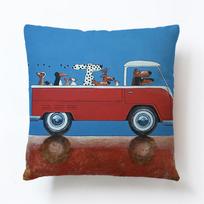 45x45cm Lininė Pagalvė Dekoratyvinis Lininis Pagalvės Užvalkalas Animacinis Vintažinio Automobilio Pagalvės Užvalkalas 1 brown