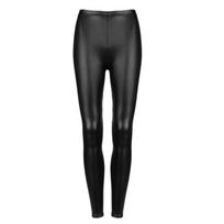 VODKAS Leggings sexy women faux pu leather skinny pencil pants tight trousers XL juoda