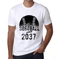 Men’s Vintage Tee Shirt Graphic T Shirt Softball Since 2037 White XS balta