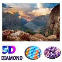 5D Diamond Painting Steep Cliff Diamond Embroidery Scenery Full Diamond Cross Stitch 20X30CM