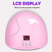 200W UV LED lempos nagų džiovintuvo gelis USB 12Leds, skirtas nagų mašinai kietinti lempa su laikmačiu 30s/60s/99s 36W rožinė