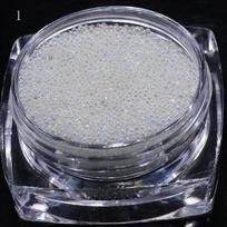 Transparent AB Caviar Mini Shimmery Pearl Nail Art Deco Crystal Nail Art Deco gray