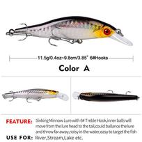 5 spalvų kietas masalas, 11,5 g, kietas masalas Minnow masalas, 9,8 cm