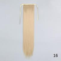 MISS WIG 55cm sintetinis ilgas tiesus peteliškės surišimo į uodegą segtukas plaukų priauginimui Ombre rudos ponio uodegos plaukų atraižos moterims 55CM
