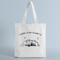 There Is No Planet B Canvas Tote Shoulder Shopping for Women Double Strap Casual School Books Bag