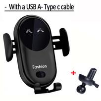 VAORLO 10W automobilinis belaidis įkroviklis, skirtas iPhone 13 12 11 XR X 8 Samsung S20 S10 Xiaomi Qi greito įkrovimo infraraudonųjų spindulių jutiklio telefono laikiklio laikiklis juoda