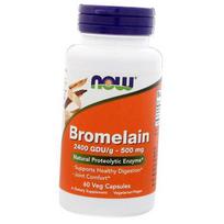 Bromelainas, Bromelainas 500, Now Foods 60 daržovių kepurėlių (69128001) 60vcaps