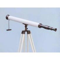 39  Vintage Marine TELESCOPE Spyglass Antique Finish With Wooden Tripod Stand balta