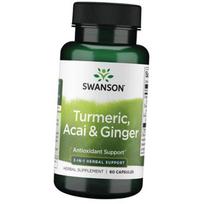 Turmeric, Acai & Ginger, Turmeric Acai & Ginger, Swanson 60caps (71280102) 60caps