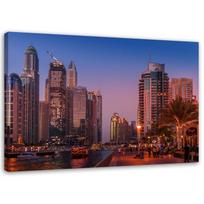 Canvas print Dubai City 60x40 violetinė