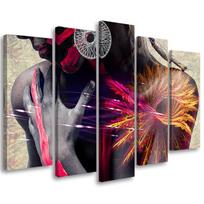 Five piece picture canvas print Female Nude 100x70 įvairiaspalvis