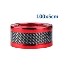 Carbon Fiber Car Sticker DIY Paste Protector Strip Universal Auto Door Sill Side Mirror Guard Anti Scratch Tape Protect Film raudona