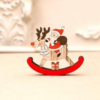 Kalėdinis medinis mažas pakabukas Kalėdų eglutės pakabukas lankelis medinis pakabinamas etiketė 10.5cm*9cm*2cm beige