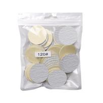 50 vnt. Pedikiūro švitrinis popierius Saugus lipnus švitrinis popierius Poliravimo disko keitimui 15 mm Nagų Namų 35mm B white