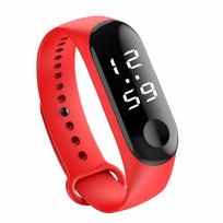 Ramidos Fashion skaitmeninis LED sportinis laikrodis Unisex silikoninės juostos rankiniai laikrodžiai vyrams, moterims One Size raudona