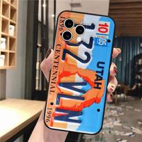 Phone Case For Iphone 14 Pro Max 13 12 11 Pro Max Xs Xr X 12mini 14 Plus Se Retro License Plate Mobile Phone Case Funda iphone 14Plus gray