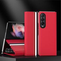Prabangus atverčiamas odinis piniginės telefono dėklas, skirtas Samsung Galaxy Z Fold4 5g sulankstomas 4 sulankstomas 3 sulankstomas 2 sulankstomas 3 2 Zfold4 smūgiams atsparus sulankstomas dangtelis for Samsung Z Fold 4 raudona