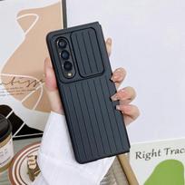 Slide Camera Protector Phone Cover For Samsung Galaxy Z Fold 4 3 Case Trunk Hard Pc Shockproof Matte Back Covers For Samsung Z Fold 3