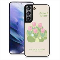 Tulip Phone Case For Galaxy S21ultra S23plus S21fe Soft Silicone Cases For Samsung Galaxy S22 Plus Ultra S20 Fe Tpu Black Cover For Samsung S22 Plus gray