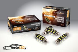4 vnt. LED lemputė SV8.5, C5W 12-24V CANBUS 41mm 220lm Be kelių