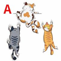3 vnt Asmenybės Juokingas Juokingas Pet Cat Car Nubraižytas Baltos Katės Automobilio Lipdukas Kėbulo Įbrėžiamas Lipdukas