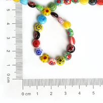 6/8/10mm Mišrios Plokščios Apvalios Millefiori Gėlės Lampwork Stiklo Karoliukai Papuošalų Gamybai 6mm 63pcs gray
