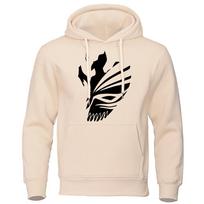 Men's And Women's Long Sleeves Hand Drawn Grim Reaper Anime Punk Style Mens Hoodie Fashion Loose Clothing S black