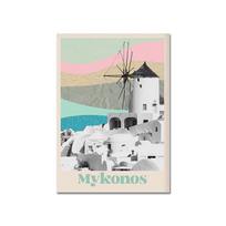 Boho Poster Nordic Travel Canvas Abstract Summer Marrakesh Athens Mykonos Miami Pastel Art Print Wall Picture Living Home Decor 21cm×30cm NoFrame white
