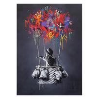 Naujas Atvykimas Drobės Plakatas Vaikų Balionų Dekoracija Paveikslas Raudonas ir Mėlynas Grafiti Dekoracija Tapyba Sienų Namų Dekoras Cuadros 20x30cm blue