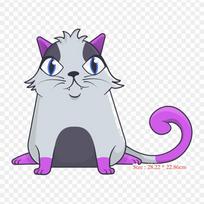 Cryptokitties Whiskers Iron on Heat Transfer Printing Vinyl Patches Sticker for Clothes DIY Appliques Washable Patches white