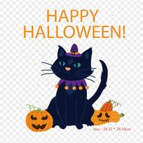 Halloween Witch Cat Cat Witchcraft Iron on Heat Transfer Printing Vinyl Patches Sticker for Clothes DIY Appliques Washable Patches