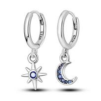 925 Sterling Silver Earring Crystal Pave Circle Shape Triangle Heart Earrings For Women
