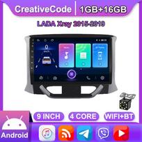 Automobilinis radijas, skirtas LADA Xray 2015-2019 2 Din Car Multimedia Player Android Auto Car Stereo 1+16GB gray