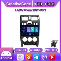For LADA Priora 2007-2021 Car Radio Wireless Carplay Car Multimedia Player Intelligent System Android WIFI GPS Navigation 2+32GB 1+16GB,black black