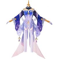 Sangonomiya Kokomi Cosplay Kostiumas Helovino Cosplay Suknelė S kaip parodyta spalva