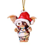 Kalėdų eglutės pakabukai Gremlins Fairy Light Santa Hat Kalėdų papuošalai 2023 Linksmų Kalėdų papuošimas namams Naujųjų metų papuošalai beige