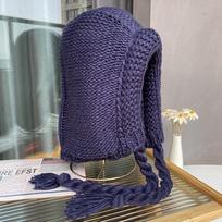 Nauja Red Bomb Cap korėjietiška rudens ir žiemos Kalėdų versija sustorėjusios megztos moteriškos kepuraitės retro mielos, šiltos lauke One Size gray