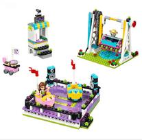 429 Pcs Fille Amis Parc D'attractions Pare-chocs Voitures Building Block toys blue