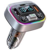 Pd20w+qc3.0 įkroviklis Automobilinis su Bluetooth suderinamas Mp3 grotuvas automobiliniam adapteriui Automobilinis laisvų rankų įrangos Fm siųstuvas 7 spalvų atmosferos šviesa