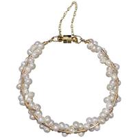 Gėlavandenis perlas 14K aukso pintas gėlės žiedas apyrankė magnetinis užsegimas ir kreminė saldi mergaitė miela mergaitės apyrankė